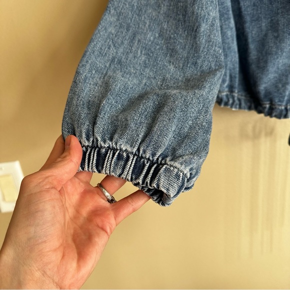 Hudson Jeans Cropped Denim Military Jacket - Picture 12 of 15